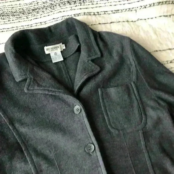 Vintage Holt Renfrew Classics Women’s Wool Grey Long Cardigan Preppy Prep Small - Picture 10 of 10